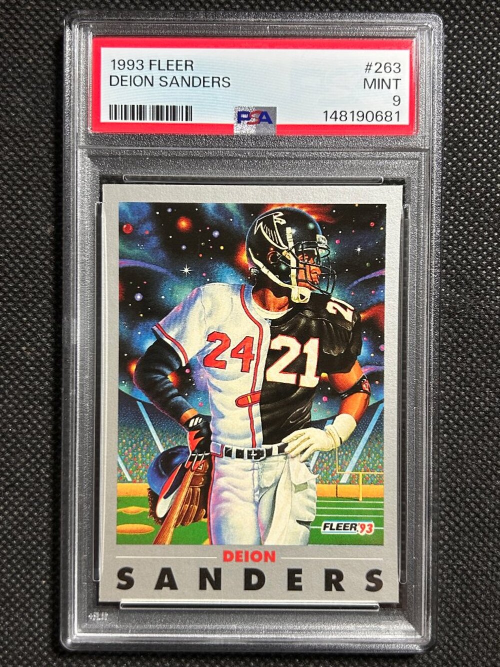 1993 Fleer Pro-Vision Deion Sanders #263 PSA 9 MINT FALCONS BRAVES
